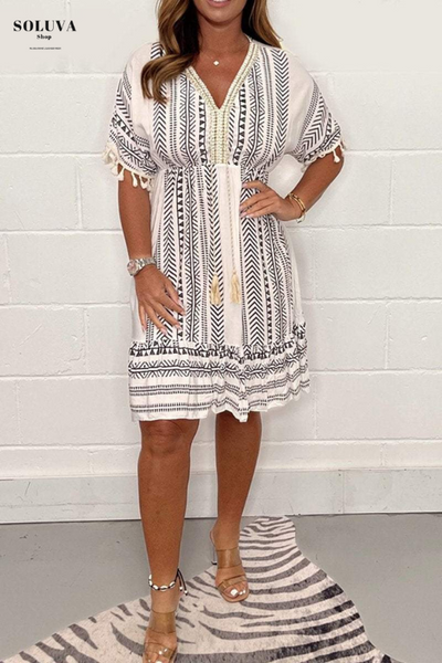 Jade - Relaxte V-Hals Jurk