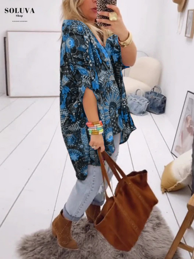 Olivia - Zachte Print Blouse