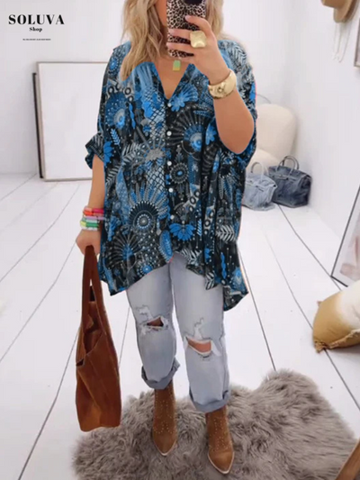 Olivia - Zachte Print Blouse