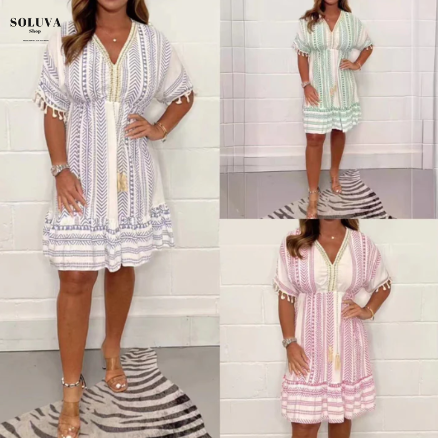 Jade - Relaxte V-Hals Jurk