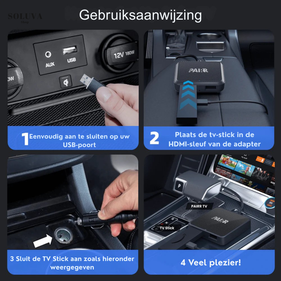 SmartDrive Connect – Draadloos CarPlay & Android Auto Adapter + HDMI