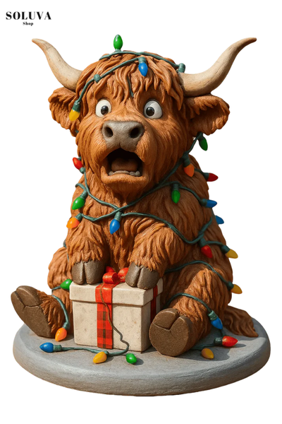 Highland Cow Adventskalender - Handgemaakte Cow Poppetjes