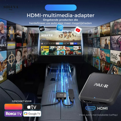 SmartDrive Connect – Draadloos CarPlay & Android Auto Adapter + HDMI