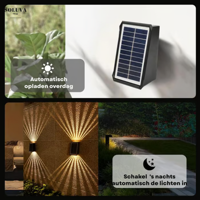 SolarVibe – Sfeervolle LED Wandlamp met Sensor - 1+1 Gratis!