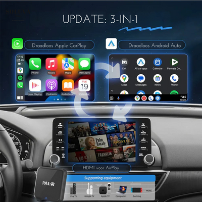 SmartDrive Connect – Draadloos CarPlay & Android Auto Adapter + HDMI