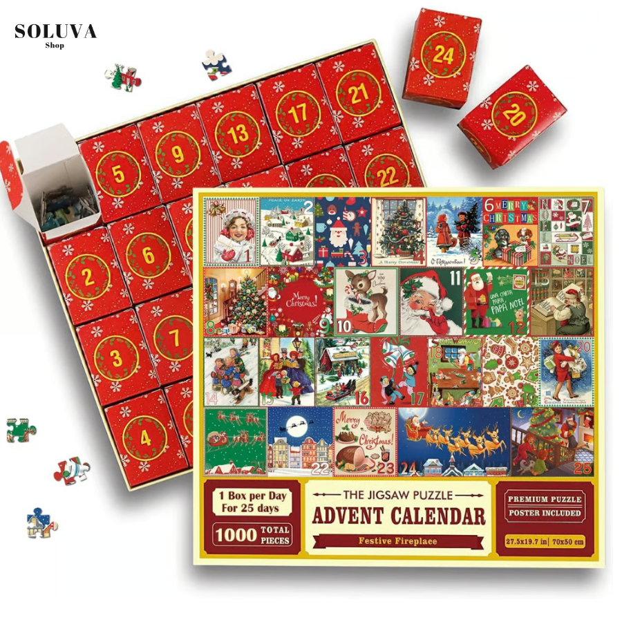 Kerst Puzzel Adventskalender 2025 – Bouw Samen Naar Kerstmis ✨🎄