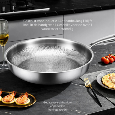Titanium Kookpan - Hygiënisch & Gezond Koken