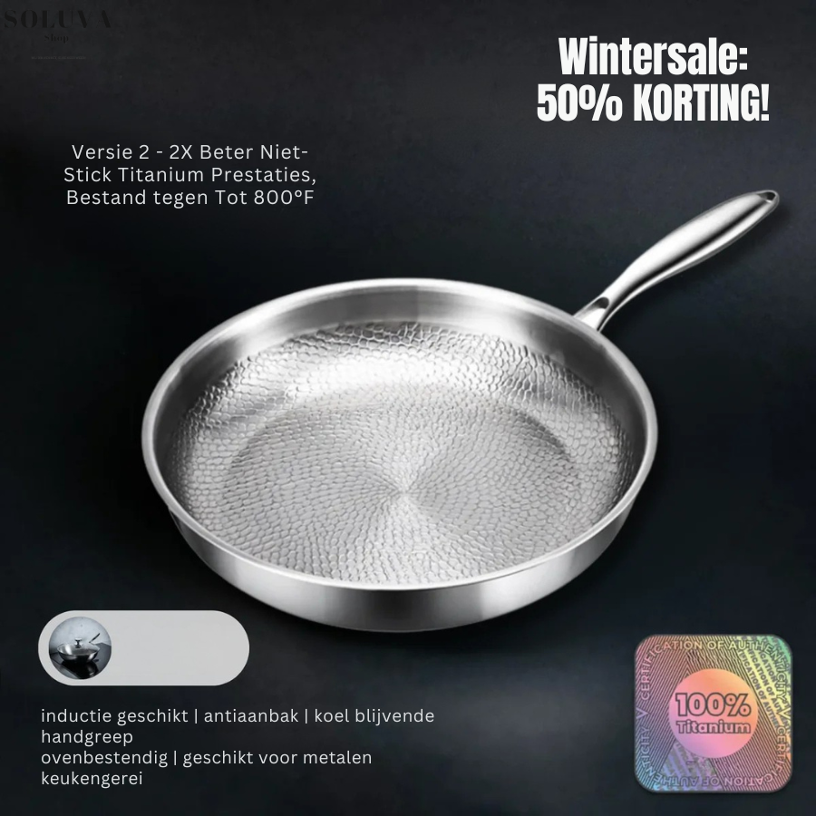 Titanium Kookpan - Hygiënisch & Gezond Koken