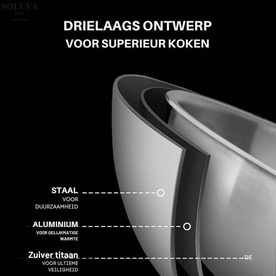 Titanium Kookpan - Hygiënisch & Gezond Koken