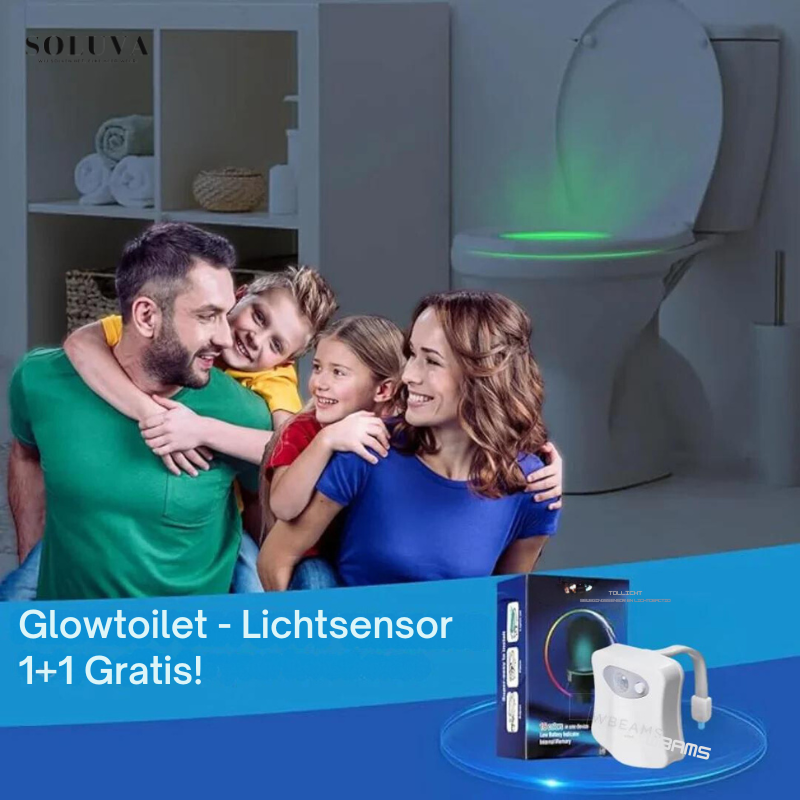 Glowtoilet - Lichtsensor - 1+1 Gratis!