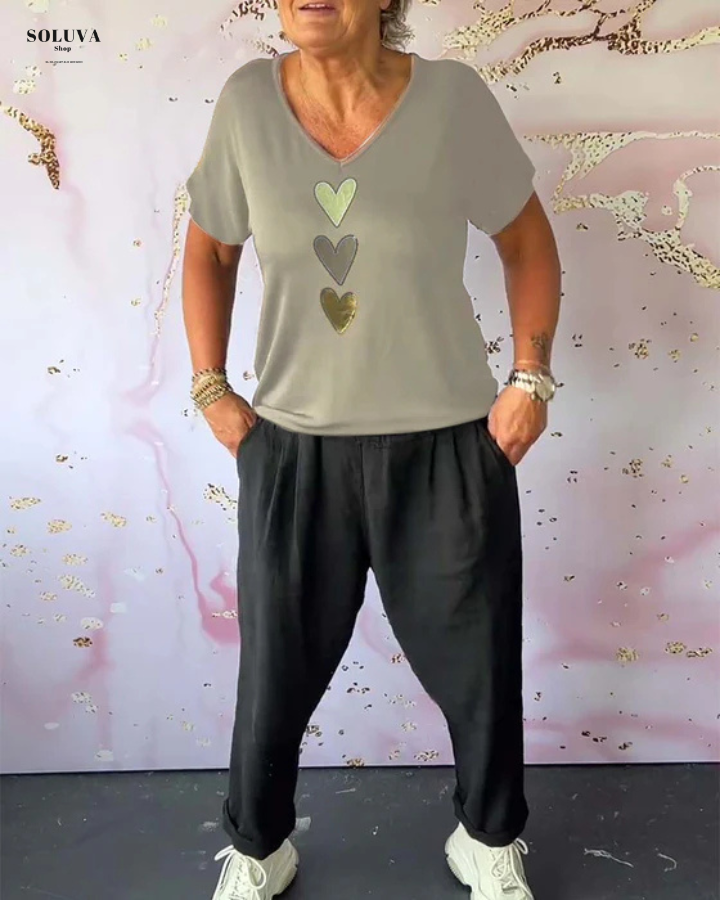 LoveTouch - V-Hals Casual Set