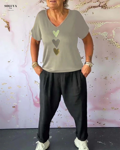 LoveTouch - V-Hals Casual Set