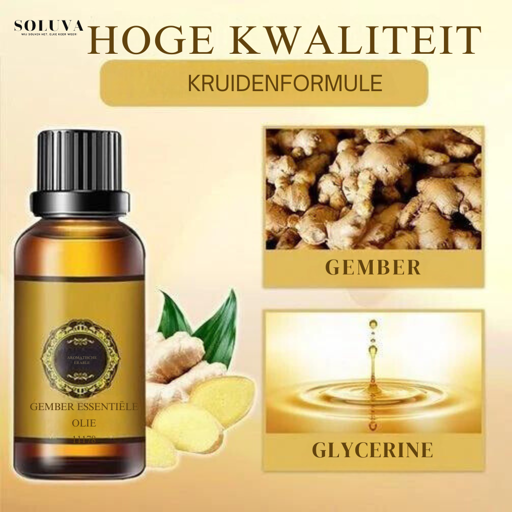 Vetverbrandende Gemberolie  - 1+1 Gratis!