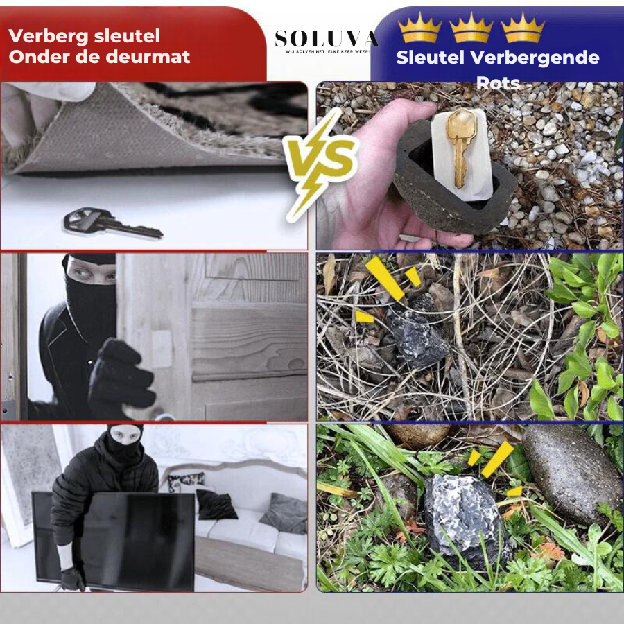 SafeStone - Verborgen Sleutelverstopper - 1+1 Gratis!