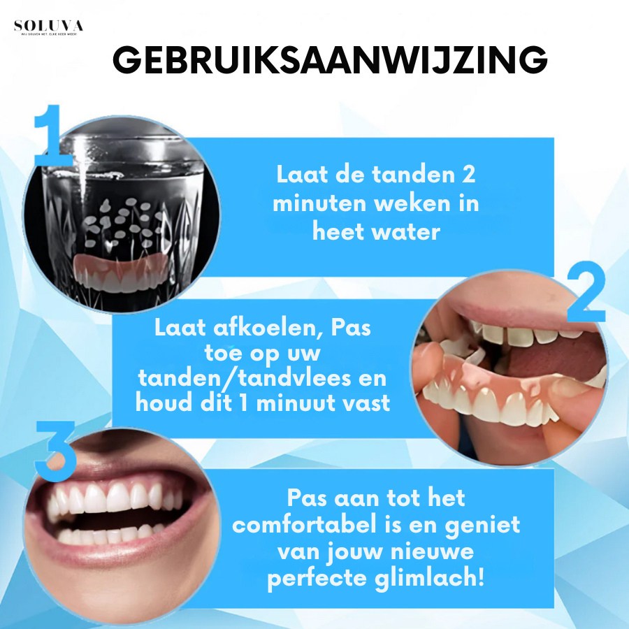 Siliconen Reline Gebitset - 1+1 Gratis!