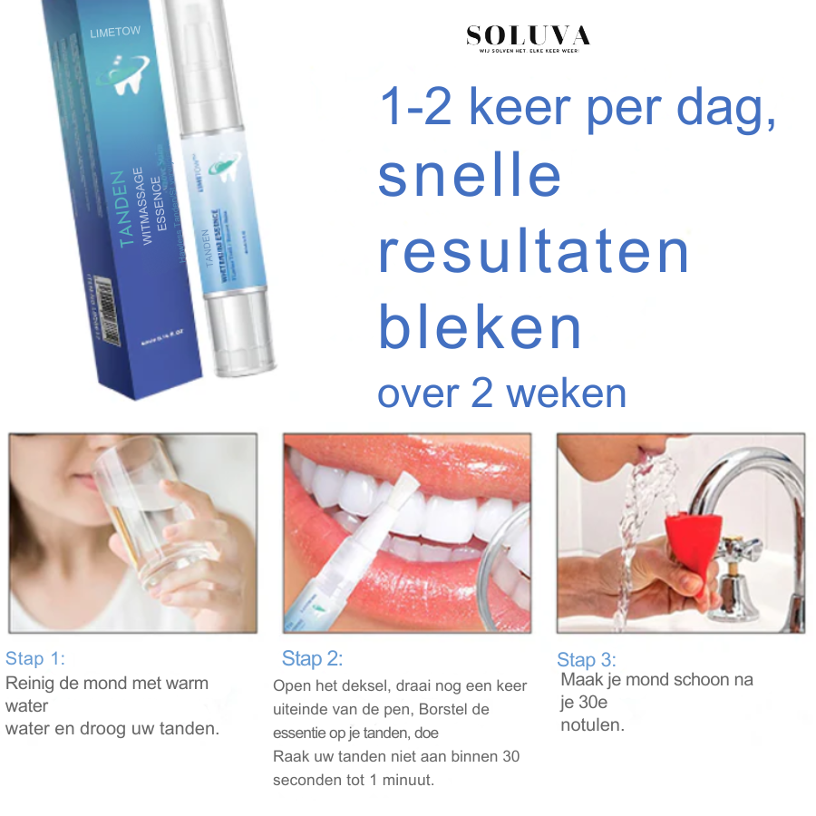 Teeth Essence - Ultra Sterke Tandenbleker - 1+2 Gratis!