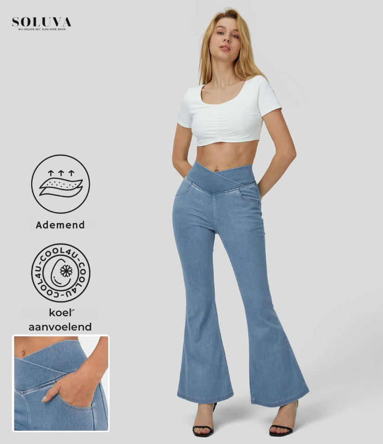 Eva - High Waist Flare Jeans